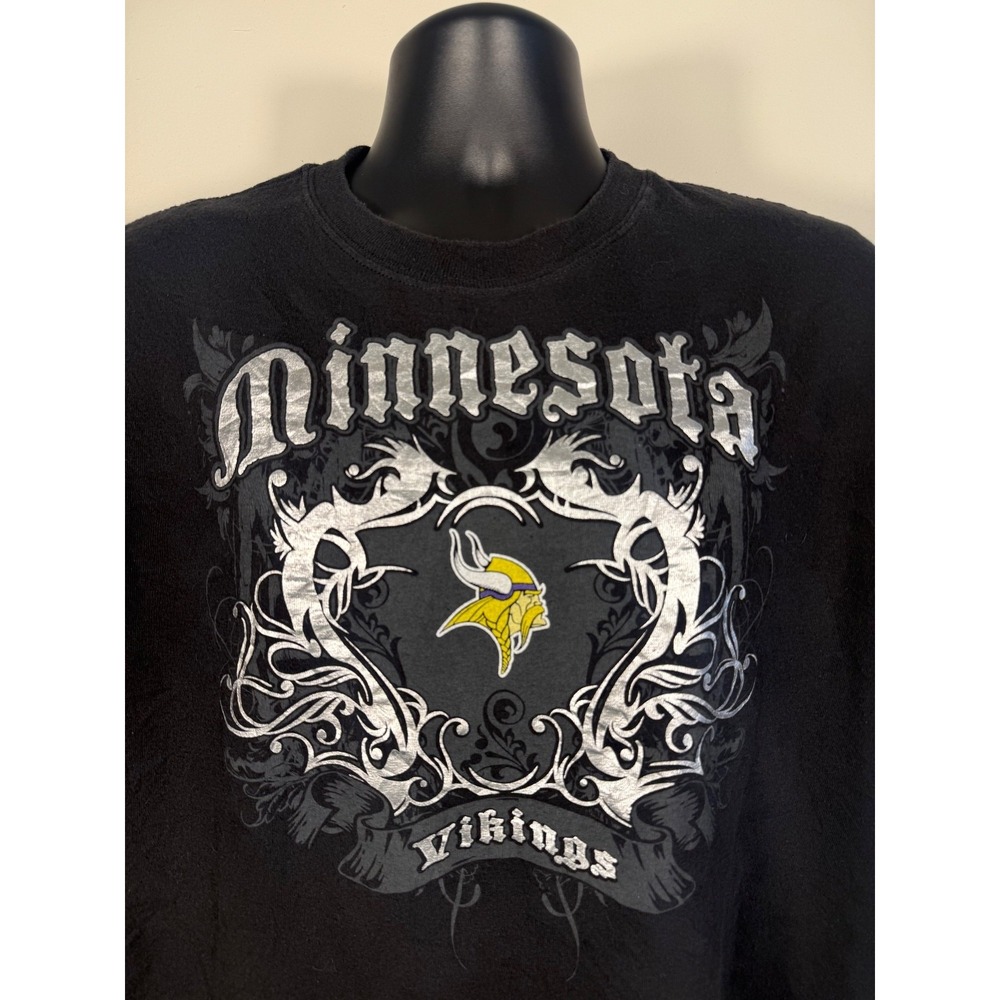 Minnesota Vikings Reebok NFL Graphic T-Shirt Black XL